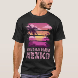 Sunset Mexico Riviera Maya Summer Vacation Beach S T-Shirt