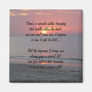 Sunset Miracle Of Friendship Poem Magnet