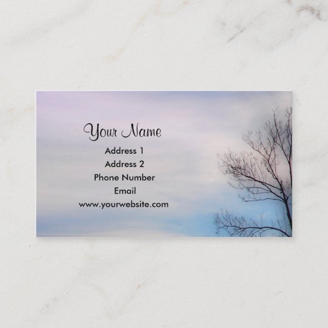 Sunset Mist Business Cards (Front)