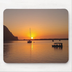 Sunset Morro Bay Sailboat Mouse Mat