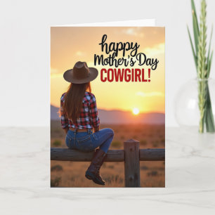 Sunset Mother Illustration Card