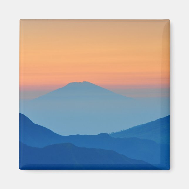Sunset Mountain Abstract Landscape Magnet (Front)