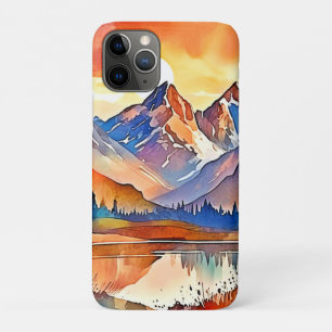 Sunset Mountain Art Design iPhone 11 Pro Case