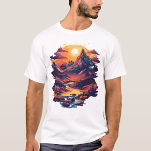 Sunset Mountain Escape Graphic T-Shirt