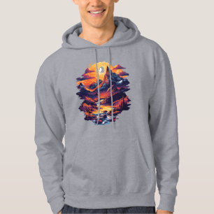 Sunset Mountain Escape Graphic T-Shirt Hoodie