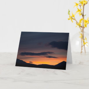 Sunset Mountain Landscape Photo Card