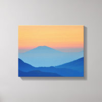 Sunset Mountains Abstract Landscape
