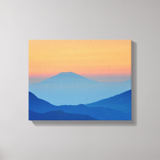 Sunset Mountains Abstract Landscape Canvas Print (Front)