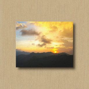 Sunset, Mountains and Clouds Canvas Print