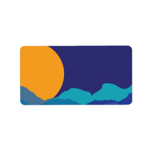 SUNSET & MOUNTAINS Print Your Own Label