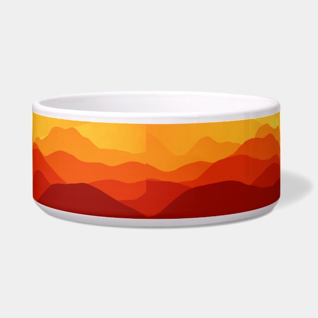 Sunset Mountains with Sunbeams Illustration -15662 (Front)