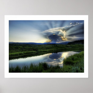 Sunset Mushroom Cloud Poster