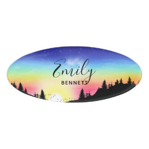 Sunset Name Tag