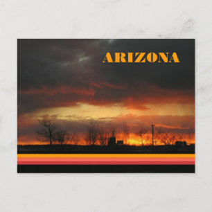 Sunset nature arizona landscape postcard