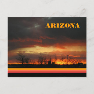 Sunset nature arizona landscape postcard