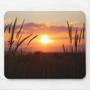 Sunset, Nature, Meadow Mouse Mat
