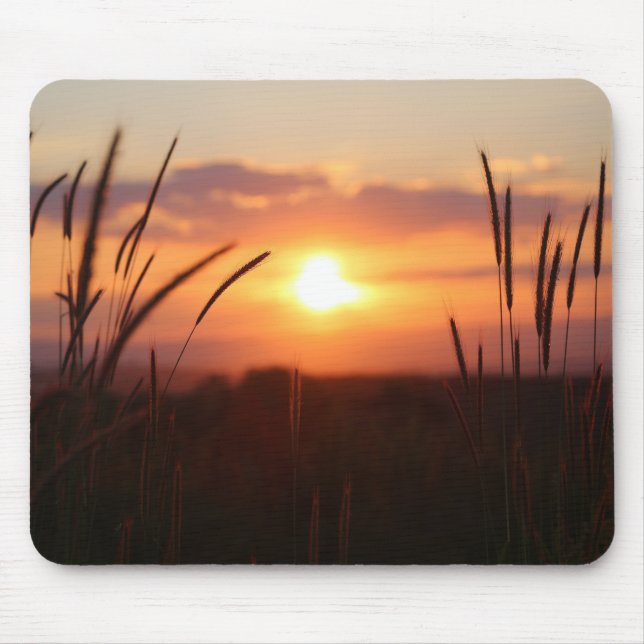 Sunset, Nature, Meadow Mouse Mat (Front)