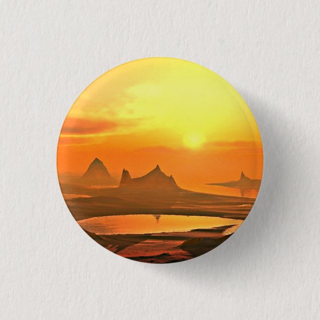 Sunset Nature Scenery Landscape-25686 3 Cm Round Badge (Front)