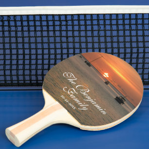 Sunset Nature Tropical Family Personalise Ping Pong Paddle