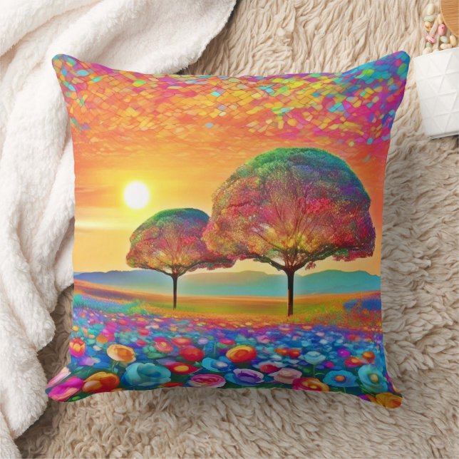 Sunset Nature's Kaleidoscope  Cushion (Blanket)