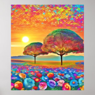 Sunset Nature's Kaleidoscope Poster