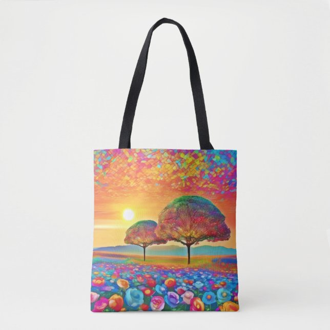 Sunset Nature's Kaleidoscope  Tote Bag (Front)