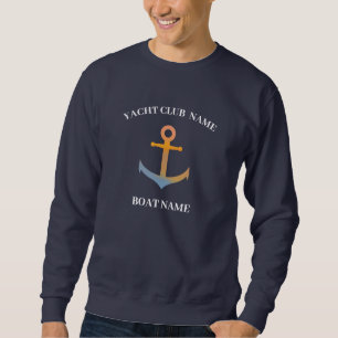 Sunset Nautical Anchor yacht club boat marina Sweatshirt