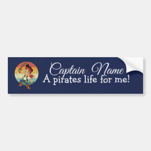 SUNSET Nautical Blue Boy Party Pirates  Bumper Sticker