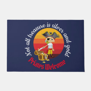 Sunset Nautical Party Pirate Boy Doormat