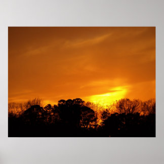 Sunset near NAS Oceana, VA Poster
