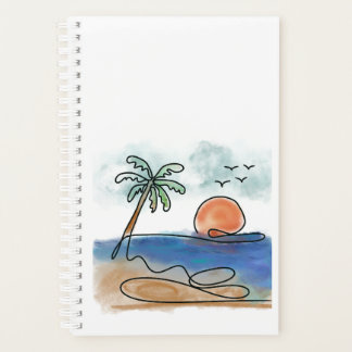 Sunset notebook planner