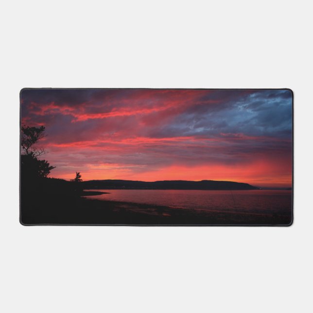 Sunset Nova Scotia Beautiful Beach Landscape Desk Mat (Front)
