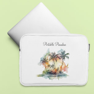 Sunset Oasis, custom Laptop Sleeve