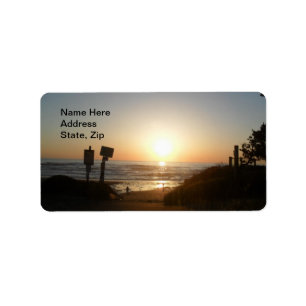 Sunset Ocean Address Label