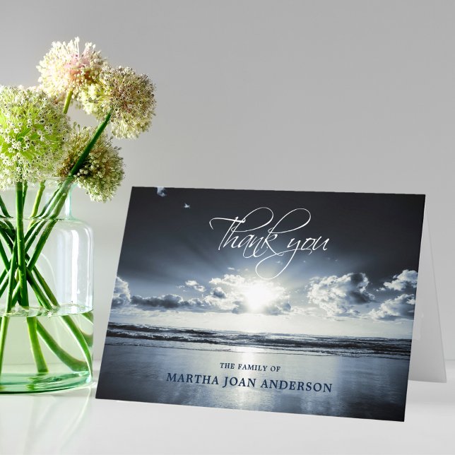 Sunset Ocean Beach Sympathy THANK YOU Memorial  (Sunset Ocean Beach Sympathy THANK YOU Memorial)