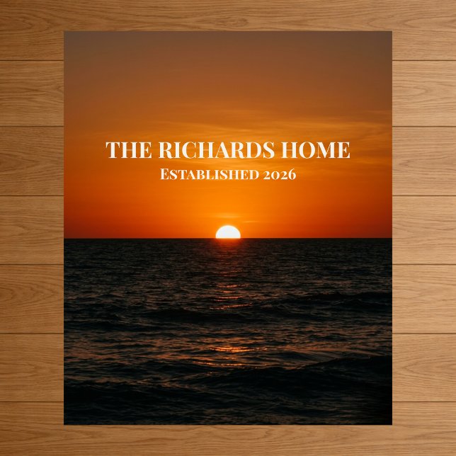 Sunset Ocean Custom Name Design Poster (Creator Uploaded)