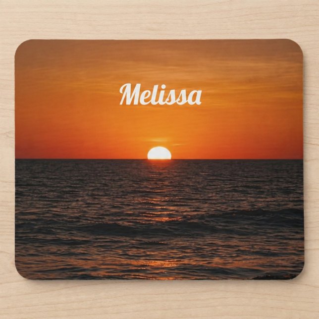 Sunset Ocean Custom Name Mouse Mat (Creator Uploaded)