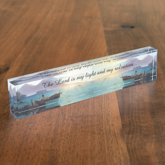 Sunset Ocean Lord is My Light Boats Name Plate (Side)