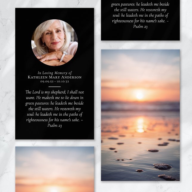 Sunset Ocean Memorial Prayer Card (Creator Uploaded)