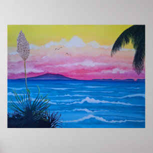 Sunset Ocean  Poster