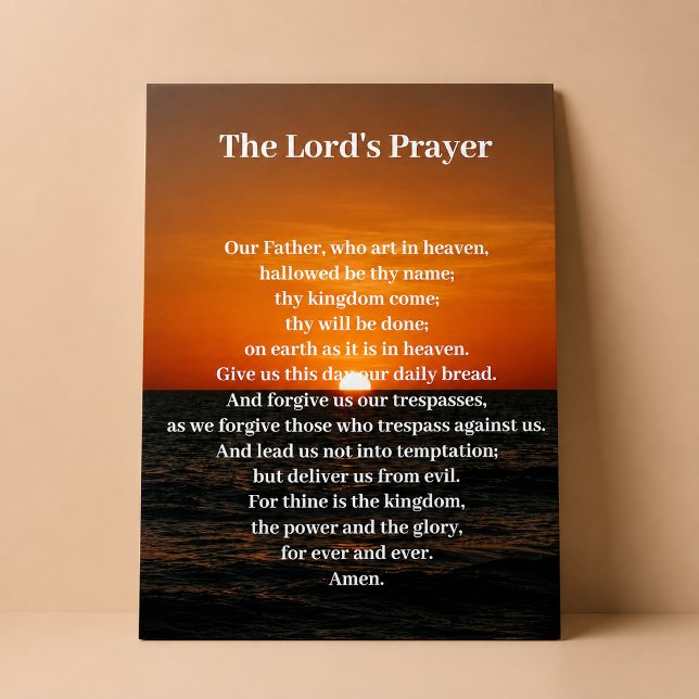 Sunset Ocean The Lord's Prayer Poster (Creator Uploaded)