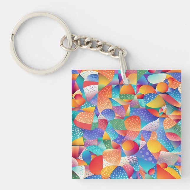 Sunset Ocean Waves Key Ring (Front)