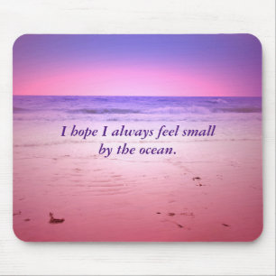 Sunset ocean with quote mouse mat