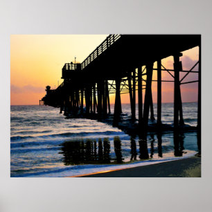 Sunset Oceanside Pier, California Poster
