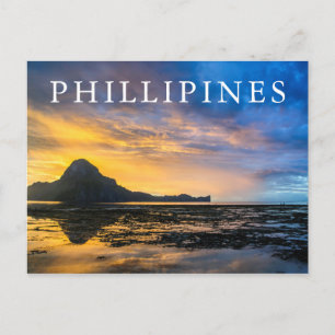 Sunset Of Bay Of El Nido Postcard