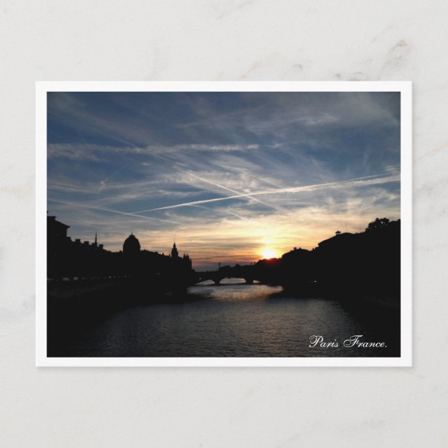 Sunset of Paris Postcard (Front)