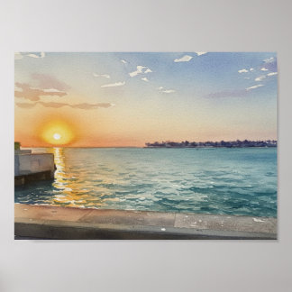 Sunset of the Harbour Poster