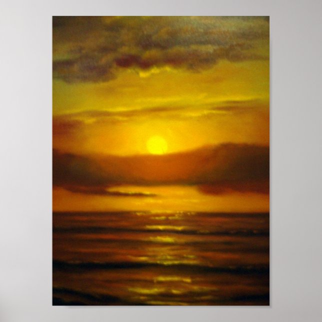 Sunset Oil Painting Poster (Front)