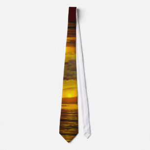 Sunset Oil Painting Tie