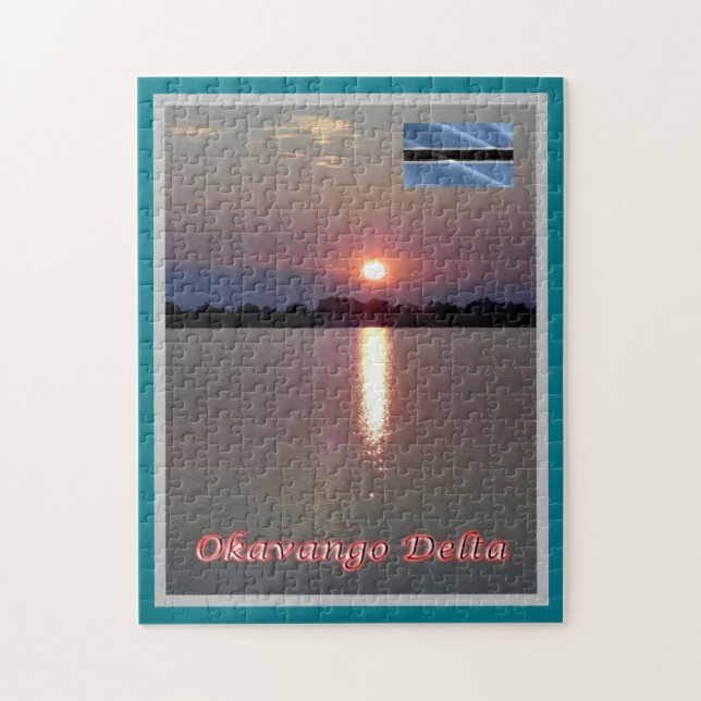 SUNSET Okavango Delta - Jigsaw Puzzle (Vertical)